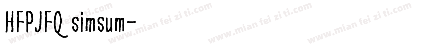 HFPJFQ simsum字体转换
